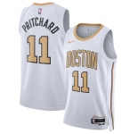 Men's Boston Celtics #11 Payton Pritchard White 2025-26 City Edition Swingman Stitched Basketball Jersey