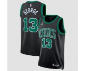 Men's Boston Celtics #13 Paul George Black Statement Edition Stitched Basketball Jersey