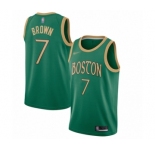 Men's Boston Celtics #7 Jaylen Brown Authentic Green Basketball Jersey - 2019-20 City Edition