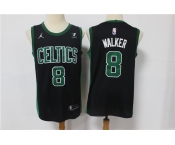 Men's Boston Celtics #8 Kemba Walker Swingman Authentic Black Basketball Jersey 2021 New(Jordan logo