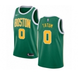 Men's Nike Boston Celtics #0 Jayson Tatum Green Swingman Jersey - Earned Edition