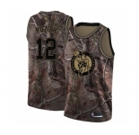Men's Nike Boston Celtics #12 Terry Rozier Swingman Camo Realtree Collection NBA Jersey