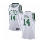Men's Nike Boston Celtics #14 Bob Cousy Authentic White NBA Jersey - Association Edition