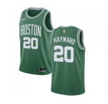 Men's Nike Boston Celtics #20 Gordon Hayward Swingman Green(White No.) Road NBA Jersey - Icon Edition