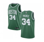 Men's Nike Boston Celtics #34 Paul Pierce Swingman Green(White No.) Road NBA Jersey - Icon Edition