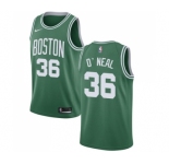 Men's Nike Boston Celtics #36 Shaquille O'Neal Swingman Green(White No.) Road NBA Jersey - Icon Edition