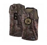 Men's Nike Boston Celtics #6 Bill Russell Swingman Camo Realtree Collection NBA Jersey