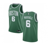 Men's Nike Boston Celtics #6 Bill Russell Swingman Green(White No.) Road NBA Jersey - Icon Edition