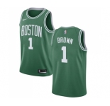 Women's Nike Boston Celtics #1 Walter Brown Swingman Green(White No.) Road NBA Jersey - Icon Edition