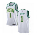 Women's Nike Boston Celtics #1 Walter Brown Swingman White NBA Jersey - City Edition