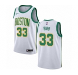 Women's Nike Boston Celtics #33 Larry Bird Swingman White NBA Jersey - City Edition