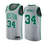 Women's Nike Boston Celtics #34 Paul Pierce Swingman Gray NBA Jersey - City Edition