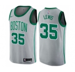 Women's Nike Boston Celtics #35 Reggie Lewis Swingman Gray NBA Jersey - City Edition