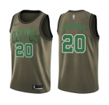 Youth Nike Boston Celtics #20 Gordon Hayward Swingman Green Salute to Service NBA Jersey