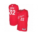 Men's Adidas Los Angeles Clippers #32 Blake Griffin Authentic Red 2016-2017 Christmas Day NBA Jersey
