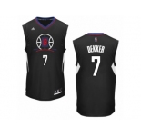 Men's Adidas Los Angeles Clippers #7 Sam Dekker Authentic Black Alternate NBA Jersey
