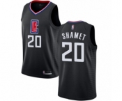 Men's Los Angeles Clippers #20 Landry Shamet Swingman Black Basketball Jersey Statement Edition