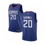 Men's Los Angeles Clippers #20 Landry Shamet Swingman Blue Basketball Jersey - Icon Edition