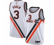 Men's Los Angeles Clippers #3 Chris Paul Authentic White Hardwood Classics Finished Basketball Jersey