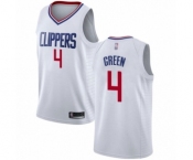 Men's Los Angeles Clippers #4 JaMychal Green Authentic White Basketball Jersey - Association Edition