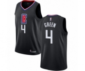 Men's Los Angeles Clippers #4 JaMychal Green Swingman Black Basketball Jersey Statement Edition