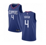 Men's Los Angeles Clippers #4 JaMychal Green Swingman Blue Basketball Jersey - Icon Edition