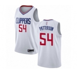 Men's Los Angeles Clippers #54 Patrick Patterson Authentic White Basketball Jersey - Association Edition