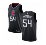 Men's Los Angeles Clippers #54 Patrick Patterson Swingman Black Basketball Jersey Statement Edition