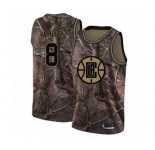 Men's Los Angeles Clippers #8 Moe Harkless Swingman Camo Realtree Collection Basketball Jersey