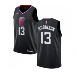 Men's Nike Los Angeles Clippers #13 Jerome Robinson Swingman Black NBA Jersey Statement Edition