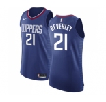Men's Nike Los Angeles Clippers #21 Patrick Beverley Authentic Blue Road NBA Jersey - Icon Edition