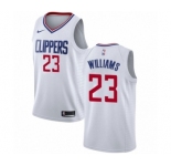Men's Nike Los Angeles Clippers #23 Louis Williams Authentic White NBA Jersey - Association Edition