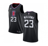 Men's Nike Los Angeles Clippers #23 Louis Williams Swingman Black Alternate NBA Jersey Statement Edition
