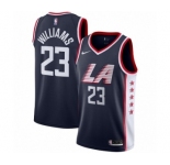 Men's Nike Los Angeles Clippers #23 Louis Williams Swingman Navy Blue NBA Jersey - City Edition