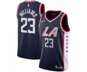 Men's Nike Los Angeles Clippers #23 Louis Williams Swingman Navy Blue NBA Jersey - City Edition
