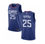 Men's Nike Los Angeles Clippers #25 Austin Rivers Swingman Blue Road NBA Jersey - Icon Edition