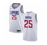 Men's Nike Los Angeles Clippers #25 Austin Rivers Swingman White NBA Jersey - Association Edition