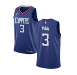 Men's Nike Los Angeles Clippers #3 Chris Paul Swingman Blue Road NBA Jersey - Icon Edition