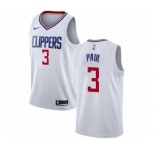 Men's Nike Los Angeles Clippers #3 Chris Paul Swingman White NBA Jersey - Association Edition