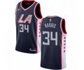 Men's Nike Los Angeles Clippers #34 Tobias Harris Swingman Navy Blue NBA Jersey - City Edition