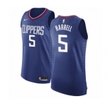 Men's Nike Los Angeles Clippers #5 Montrezl Harrell Authentic Blue NBA Jersey - Icon Edition