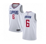 Men's Nike Los Angeles Clippers #6 DeAndre Jordan Authentic White NBA Jersey - Association Edition