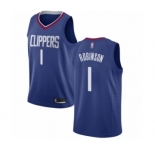Women's Los Angeles Clippers #1 Jerome Robinson Authentic Blue Basketball Jersey - Icon Edition