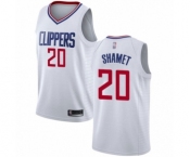 Women's Los Angeles Clippers #20 Landry Shamet Swingman White Basketball Jersey - Association Edition