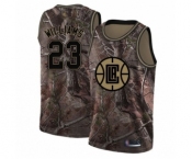 Women's Los Angeles Clippers #23 Lou Williams Swingman Camo Realtree Collection Basketball Jersey