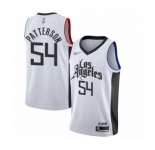 Women's Los Angeles Clippers #54 Patrick Patterson Swingman White Basketball Jersey - 2019-20 City Edition