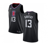 Women's Nike Los Angeles Clippers #13 Marcin Gortat Swingman Black NBA Jersey Statement Edition