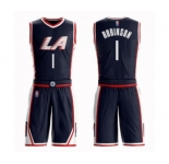 Youth Los Angeles Clippers #1 Jerome Robinson Swingman Navy Blue Basketball Suit Jersey - City Edition