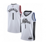 Youth Los Angeles Clippers #1 Jerome Robinson Swingman White Basketball Jersey - 2019-20 City Edition