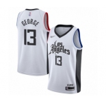 Youth Los Angeles Clippers #13 Paul George Swingman White Basketball Jersey - 2019-20 City Edition